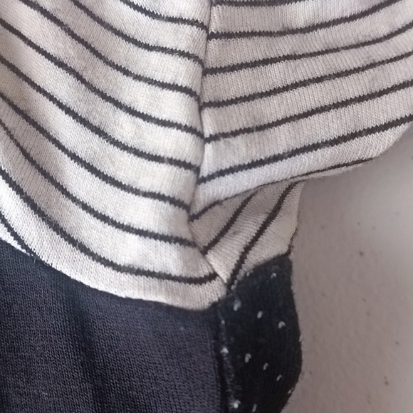 Alembika Black and White Striped Polka Dot Maxi Dress Cotton Viscose Size 8 - Picture 8 of 12